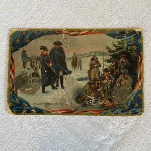 “Valley Forge 1777” Raphael Tuck Patriotic Postcard – Oilette Revolutionary War
